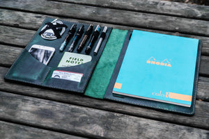 Leuchtturm1917 A4 - A4+ Leather Cover Portfolio - Crazy Horse Forest Green