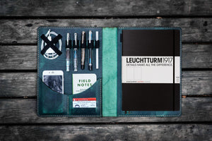 Leuchtturm1917 A4 - A4+ Leather Cover Portfolio - Crazy Horse Forest Green