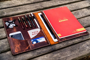 Leuchtturm1917 A4 - A4+ Leather Cover Portfolio - Crazy Horse Orange