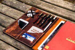 Leuchtturm1917 A4 - A4+ Leather Cover Portfolio - Crazy Horse Orange