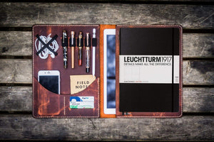 Leuchtturm1917 A4 - A4+ Leather Cover Portfolio - Crazy Horse Orange