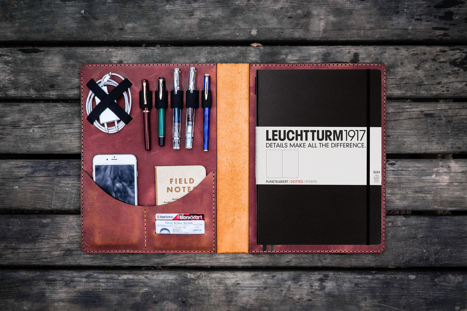 Leuchtturm1917 A4 - A4+ Leather Cover Portfolio - Crazy Horse Tan