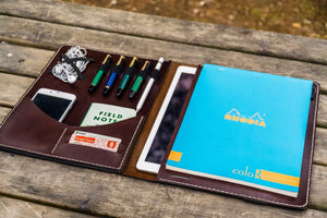 Leuchtturm1917 A4 - A4+ Leather Cover Portfolio - Dark Brown