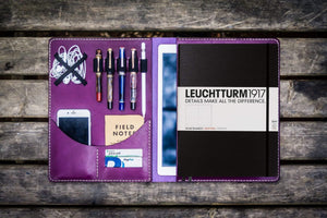 Leuchtturm1917 A4 - A4+ Leather Cover Portfolio - Purple