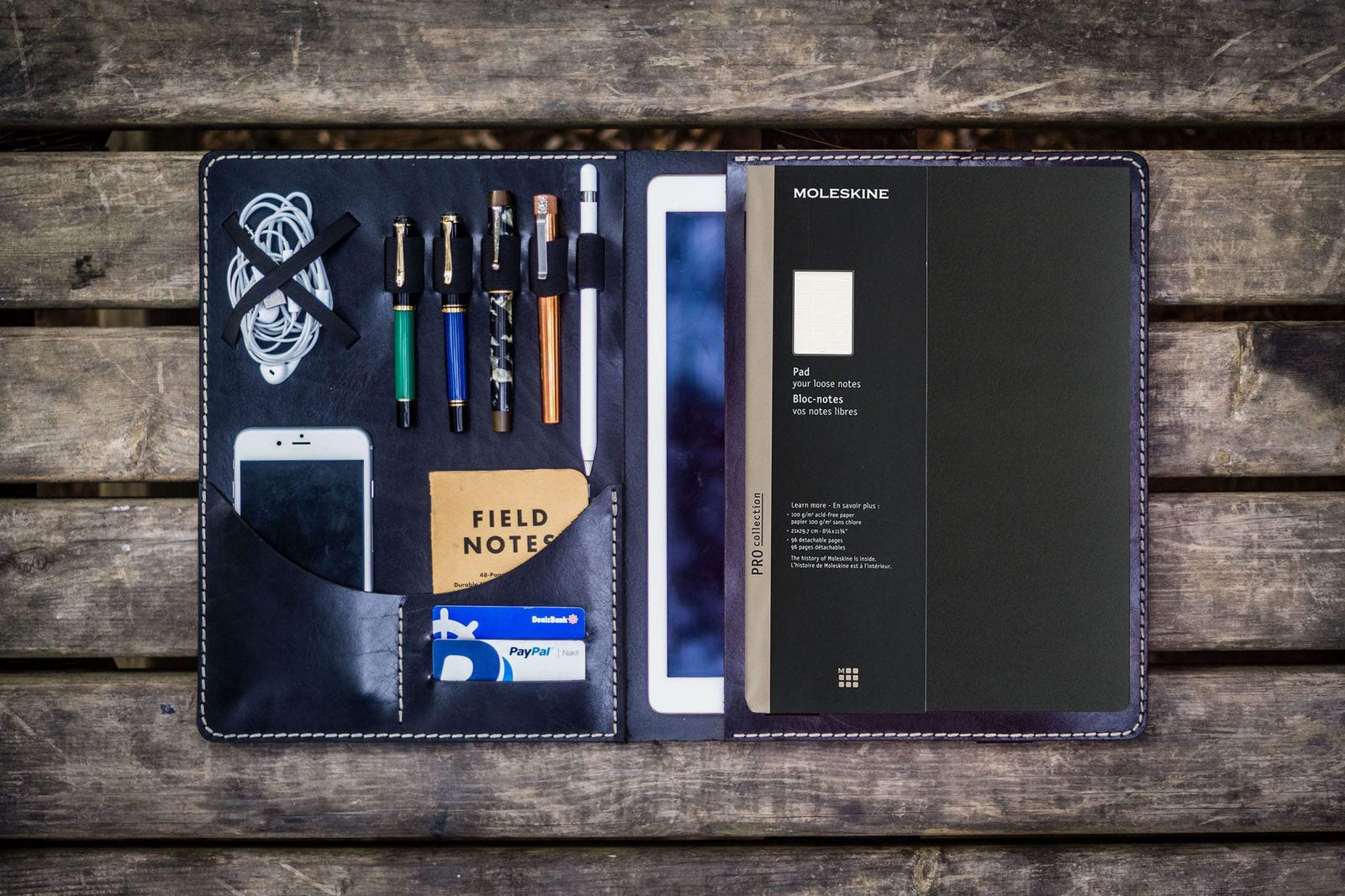 Moleskine Professional Workbook A4 Cover - Leather Compendium - Black