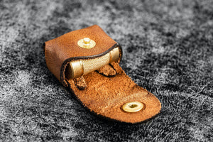 M+R Brass Pencil Sharpener - With Leather Case