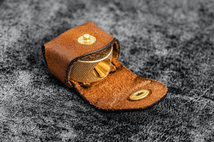 M+R Brass Pencil Sharpener - With Leather Case