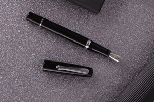 Nahvalur (Narwhal) Fountain Pen - Original Black+ Leather Pen Sleeve