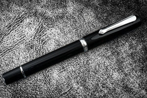 Nahvalur (Narwhal) Fountain Pen - Original Black+ Leather Pen Sleeve