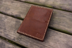 No.06 Leather Passport Holder - Brown