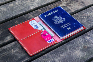 No.06 Leather Passport Holder - Red 2