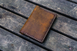 No.33 Personalized Leather Field Notes Cover - Crazy Horse Brown