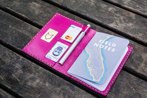 No.33 Personalized Leather Field Notes Cover - Pink