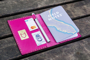 No.33 Personalized Leather Field Notes Cover - Pink