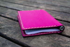 No.33 Personalized Leather Field Notes Cover - Pink