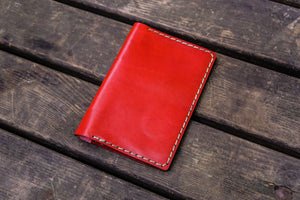 No.33 Personalized Leather Field Notes Cover - Red 2