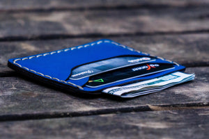 No.40 Handmade Leather Slim Card Wallet - Blue