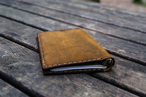 No.44 Personalized Leather Field Notes Cover - Crazy Horse Brown