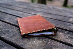 No.44 Personalized Leather Field Notes Cover - Crazy Horse Tan