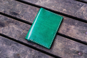 No.44 Personalized Leather Field Notes Cover - Green