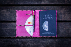 No.44 Personalized Leather Field Notes Cover - Pink