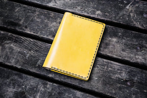 No.44 Personalized Leather Field Notes Cover - Yellow