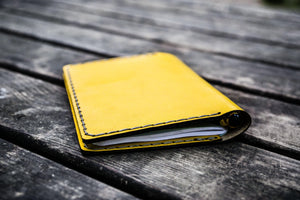 No.44 Personalized Leather Field Notes Cover - Yellow