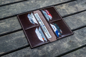 No.49 Handmade Leather Women Wallet - Dark Brown