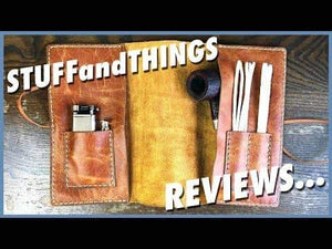 Personalized Leather Pipe Pouch/Pipe Roll - Red