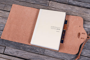 Refillable Leather Wrap Journal / Planner Cover - Brown