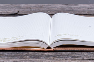 Refillable Leather Wrap Journal / Planner Cover - Brown