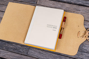 Refillable Leather Wrap Journal / Planner Cover - Crazy Horse Honey Ochre
