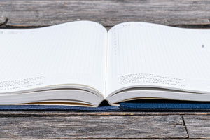 Refillable Leather Wrap Journal / Planner Cover - Crazy Horse Navy Blue