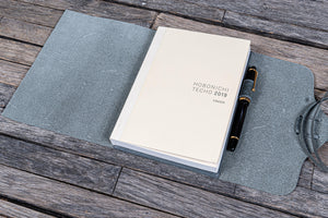 Refillable Leather Wrap Journal / Planner Cover - Crazy Horse Smoky