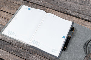 Refillable Leather Wrap Journal / Planner Cover - Crazy Horse Smoky