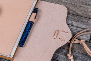 Refillable Leather Wrap Journal / Planner Cover - Undyed Leather