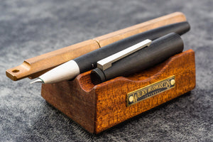 The Pen Rest Wooden Pen and Brush Stand - Mahogany