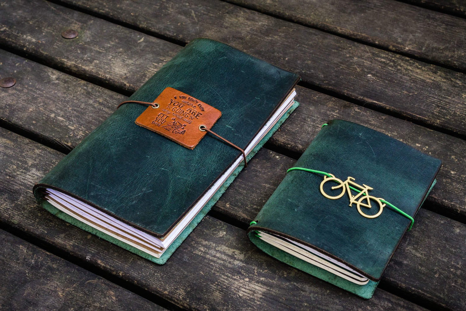 Traveler's Notebook Leather Cover-Crazy Horse Forest Green