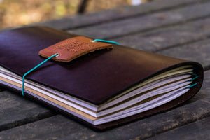 Traveler's Notebook Leather Cover-Dark Brown