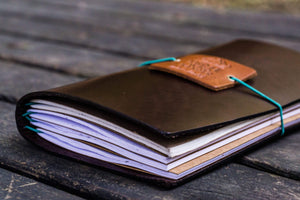 Traveler's Notebook Leather Cover-Dark Brown