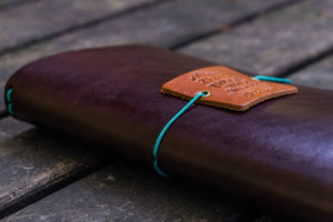 Traveler's Notebook Leather Cover-Dark Brown
