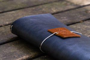 Traveler's Notebook Leather Cover - Navy Blue