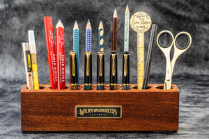 Wood Desk Organizer - Pen and Tool Holder - Mahogany