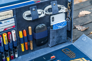Writer's Medic Bag - XLarge Crazy Horse Navy Blue
